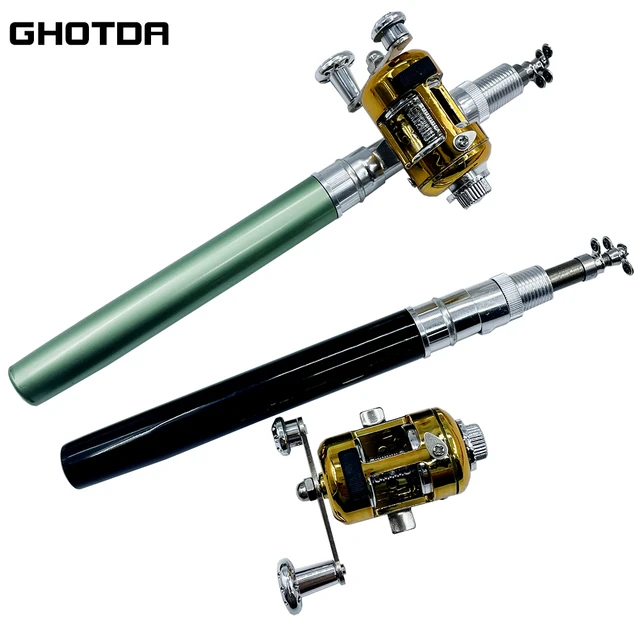 Portable Telescopic Mini Pocket Pen Fishing Pole - 1pc Mini Portable  Aluminum - Aliexpress