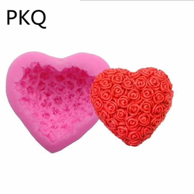 

3D Rose Silicone Ice Cube Candy Chocolate Mould Cake Cookie Soap silicone Molds Cake Decorating Tools silicone soap mold
