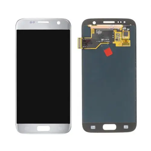 5,1 ''Супер AMOLED дисплей для SAMSUNG Galaxy S7 lcd G930 G930F сенсорный экран дигитайзер Запасные части поддержка Прямая поставка - Цвет: Silver