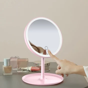 

LED Professional Lighted Mirror With Light for makeup Adjustable Light Touch Screen Table Make-up Led Mirror Eyelash Brush