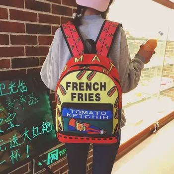 

Backpack Women Canvas New Hit Color Student Bag Casual Backpack Waterproof Travel Bag Laptop Bag School Bags for Teenage Girls
