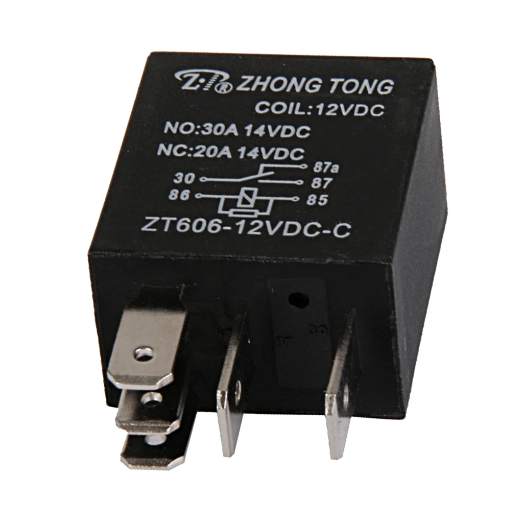 20/30 AMP Auto Relay - 5 Pin SPDT 12 V DC Automotive Relay (No Socket and Wiring Harness)