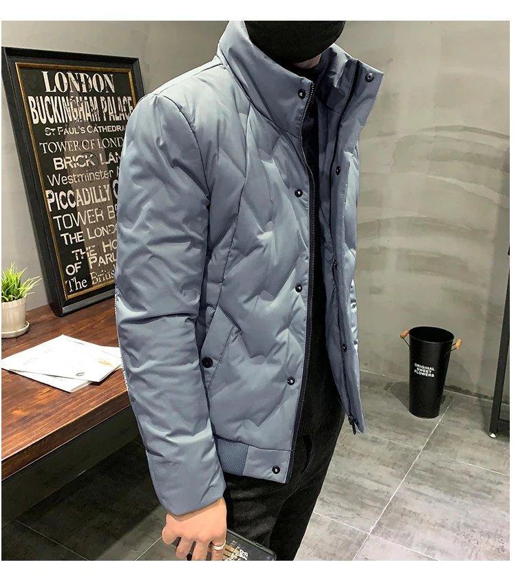 MEN'S down Jacket New Products Korean-style Short Stand Collar down Jacket Men's Fashion Slim Fit Warm down Jacket Coat