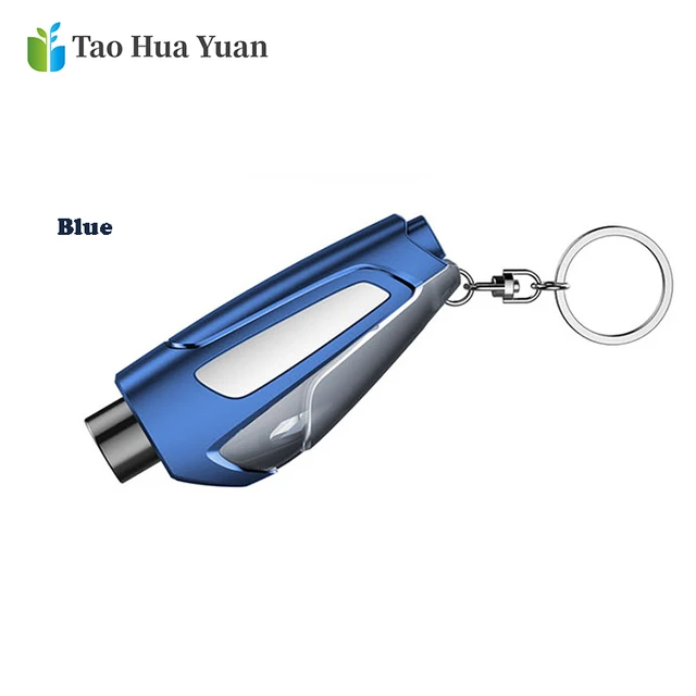 Portable Seat Safety Hammer AutoGlass Car Window Breaker LifeSaving Escape Rescue Tool Seat Belt Cutter Keychain Marteau Hamer A Blue