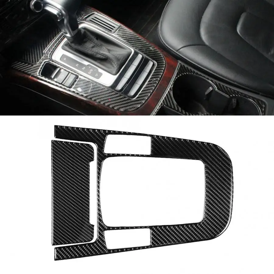 

Carbon Fiber Gear Box Panel Cover Sticker Fits for Audi A4 A5 2009 2010 2011 2012 2013 2014 2015 2016 Interior Decoration