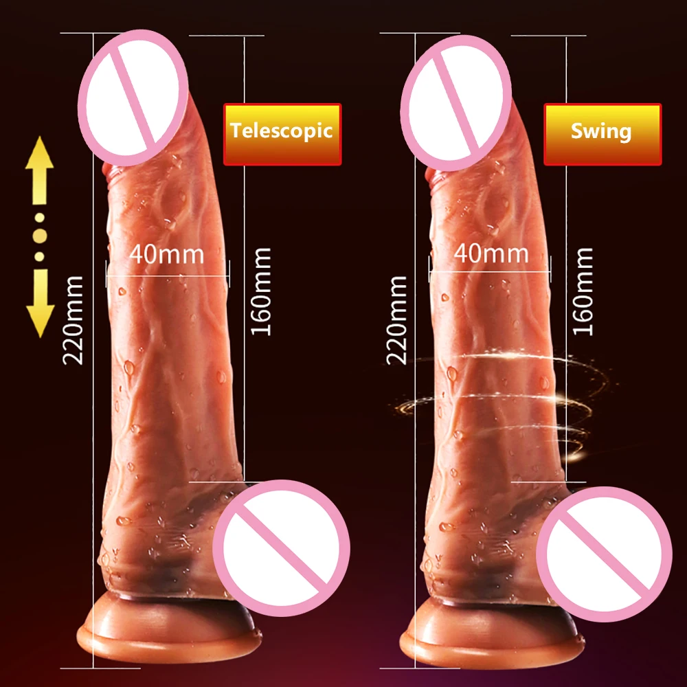 Wireless Dildo Silicone Realistic Penis Vibrator Sex Toys For Women Masturbating Telescopic Huge Cock Heating Vibrating Dildos 3