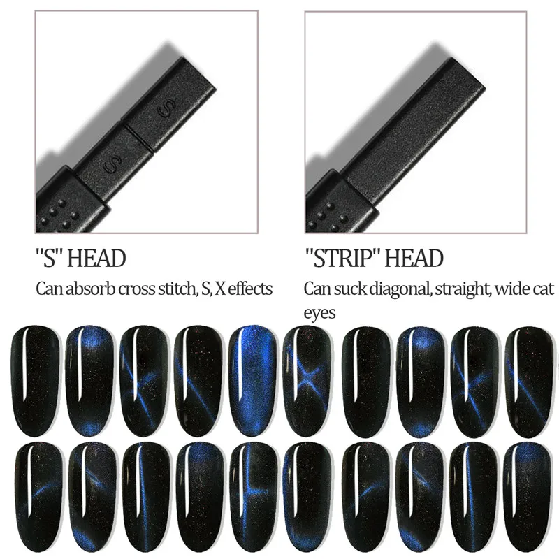 Magnetic Stick Dual-Ended Magnet 3D Cat Eye UV Gel Polish Nail Art Tools