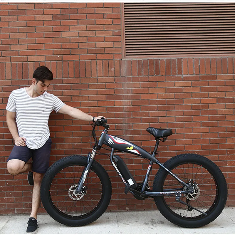 Powerful Electric Scooter 1500W1000W 2 Wheels Electric Bicycle 48V SnowBeach Off Road Fat Electrtic Bicycle Bike Adults  (1)