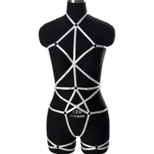 1 шт. пояс для тела, сексуальное нижнее белье, ремень для связывания, топ, готический панк, подвязки для ног, для свадебных танцев, для девушек, размера плюс, эластичный бюстгальтер в клетку