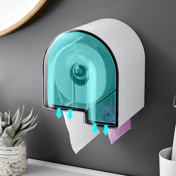 

GURET Toilet Paper Holder With Roller Wall Mount Roll Paper Holder For A Bathroom Organizer Tissue Box Home Bathroom Accessories
