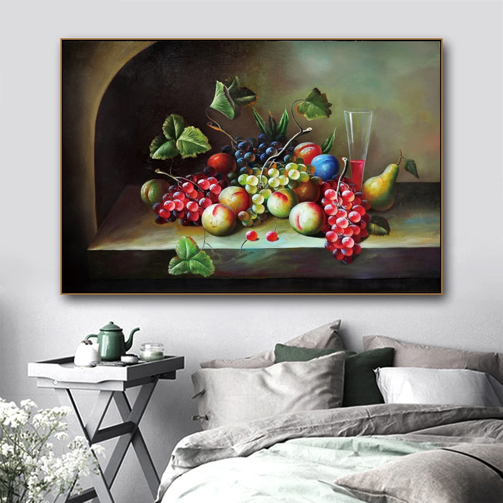 

Abstract Fruit Posters Print Wall Art Canvas Painting Retro Posters and Prints Wall Picture for Kitchen Dining Room Decoration