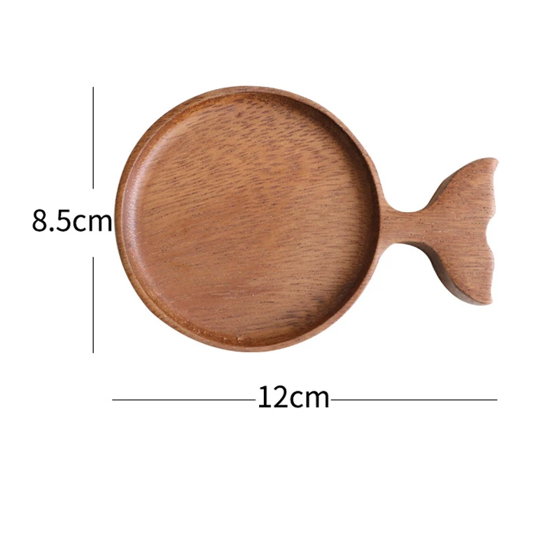 Decorative Dish Korean Fish Shaped Sauce Plate Wood Kitchen Dinnerware | Дом и сад