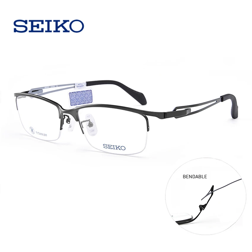 

SEIKO Titanium Glasses Frame Men Half Rimless Multifocal Eyeglasses Myopia Astigmatism Men Optical Spectacles Frames HZ3602