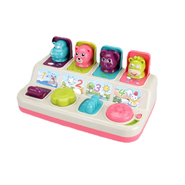 Moulty Interactive Pop Up Animals Toy with Music Animal Sound Activity Learning Toys for Ages 9-12-18 Months &1 Year Old Kids 6