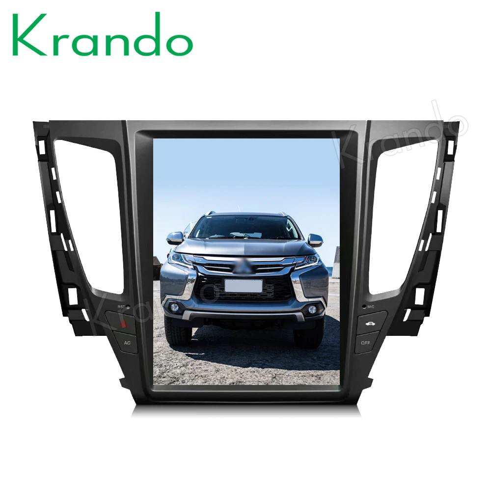 Автомобильный радиоприемник Krando Android 9 0 4 Гб ОЗУ 32 ПЗУ 12 1 дюймов в стиле tesla