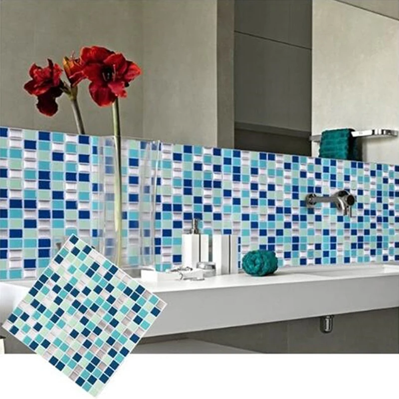DIY Kitchen Bathroom wall Vinyl Self Adhesive Mosaic Tile Wall decal Sticker