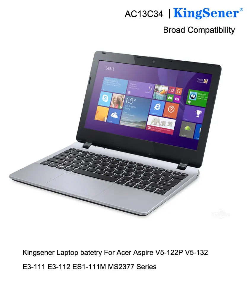 aspire V5-122P, tamanhos de 20x11.4, 2640 v, mah 30wh