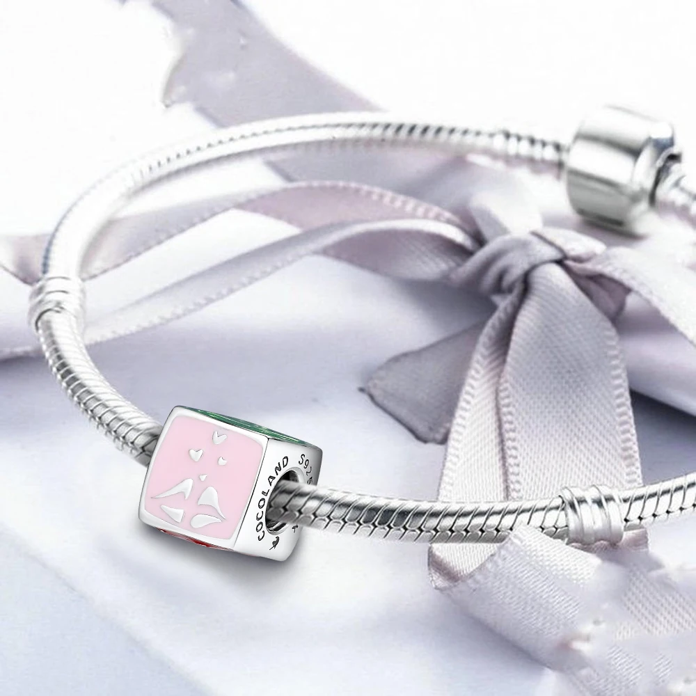 DIY Подходит для Pandora шармы браслеты летние забавные бусинки стерлингового серебра 925-ювелирные изделия