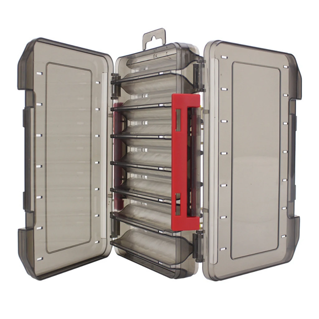 Squid Jig Box Both Side Storage Lure Case Holder Black 12 14  Compartments Fishing Accessories Box