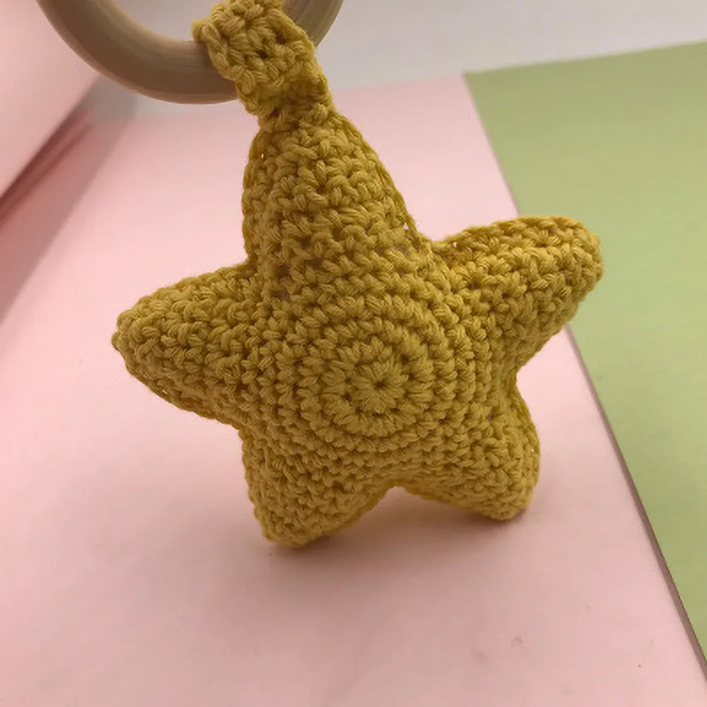 DIY Jewelry Baby Molar Teether Accessories Colored Crochet Star Baby Molar Bracelet Necklace Toy