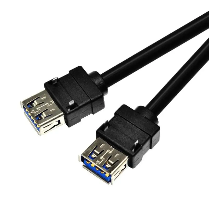 Чехол для ПК с корпусом на передней панели, Кабель-адаптер 20 Pin на 2 порта, USB 3,0, прочная Высокоскоростная передача данных с фиксированной ногой