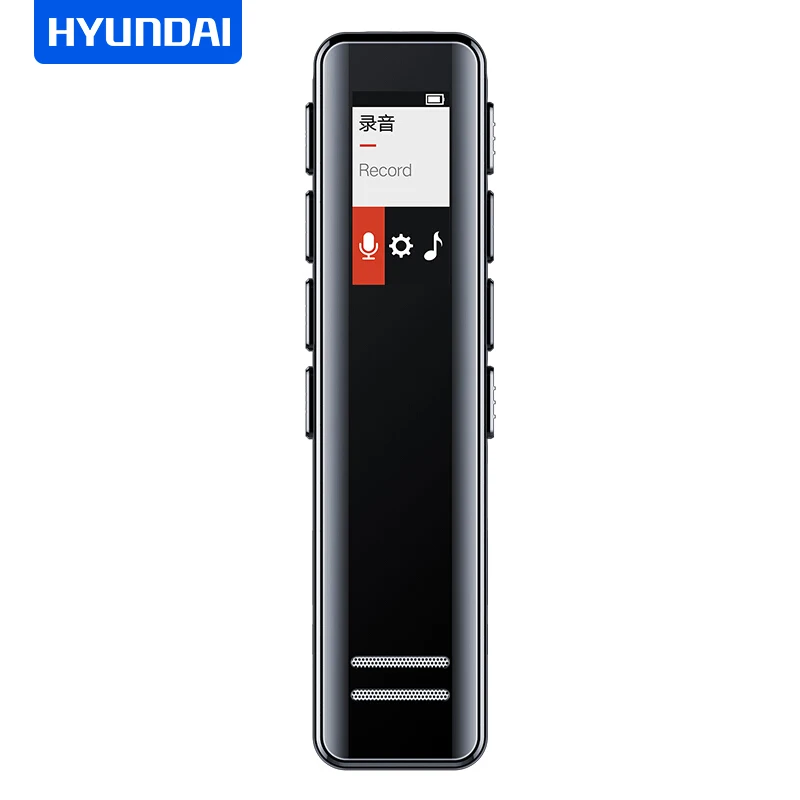 Hyundai K609 8G профессиональный цифровой аудио USB диктофон голосовой активации Диктофон мини Запись Многоязычный MP3 плеер - Цвет: Черный