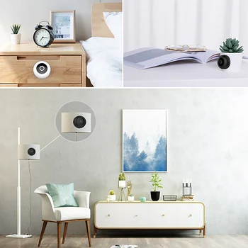 

1080P HD APP Control Wide Angle With Bracket Home Office Wireless WiFi Loop Recording Mini Motion Detection PC Camera