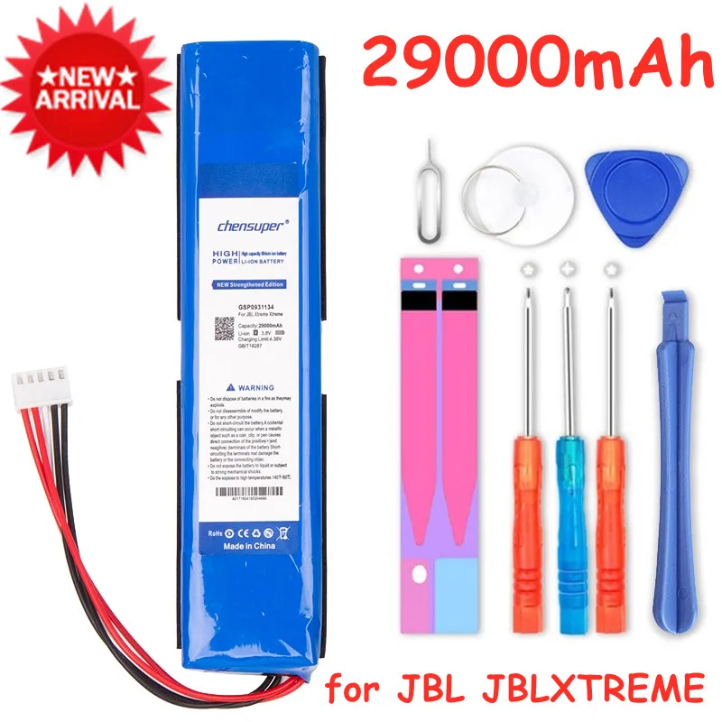 Аккумулятор GSP0931134 для JBL JBLXTREME 29000 мАч CS-JMX100SL Flip 3 и 4 Player Flip3 Flip4 3000 GSP872693 01