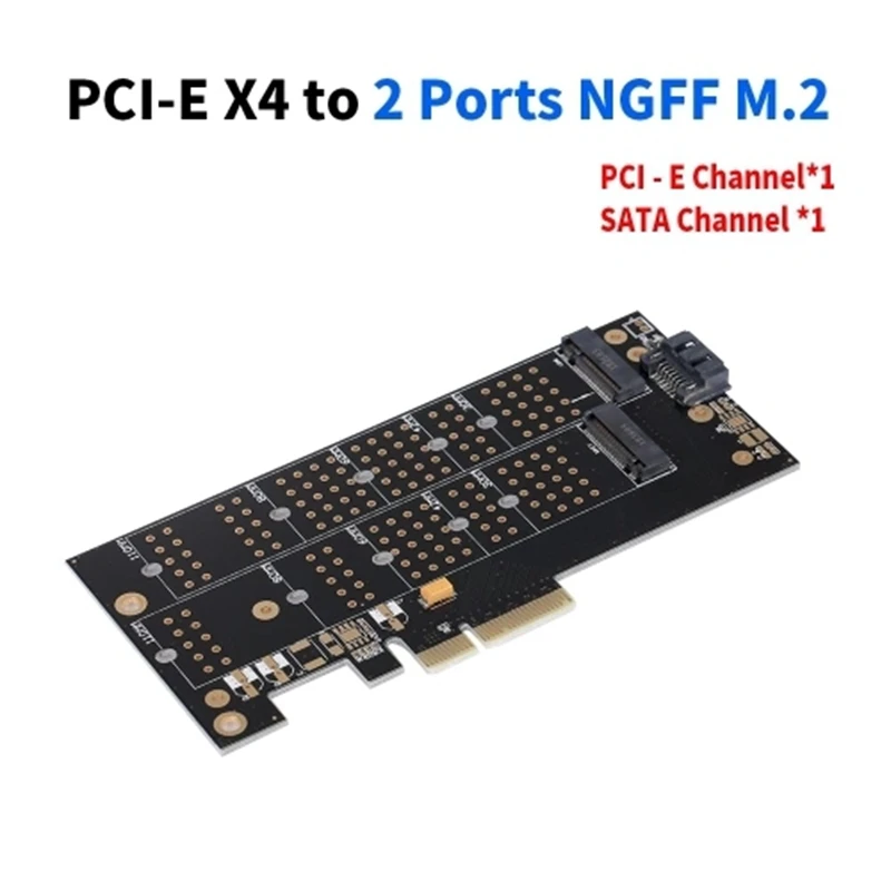 Адаптер NVMe Protocol карта PCI-E X4 порт M.2(PCI-E) SSD конвертер SATA порт M.2(SATA) SSD адаптер карта