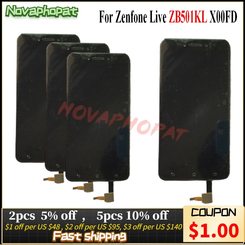 Novaphopat черный/белый/золотой ЖК дисплей для Asus ZenFone Live ZB501KL X00FD сенсорный экран