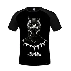 2019 летняя футболка «Черная Пантера» Мужская и женская одежда Марвел Капитан Америка печать короткий рукав Железный человек повседневная