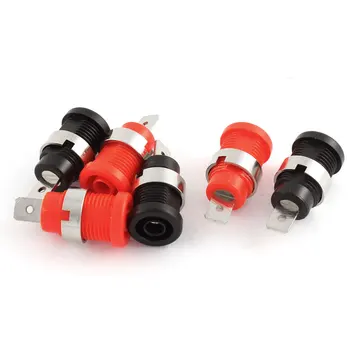 

uxcell 6 Pcs Black Red Plastic Shell Binding Post Banana Jack Connector for 4mm Safety Protection