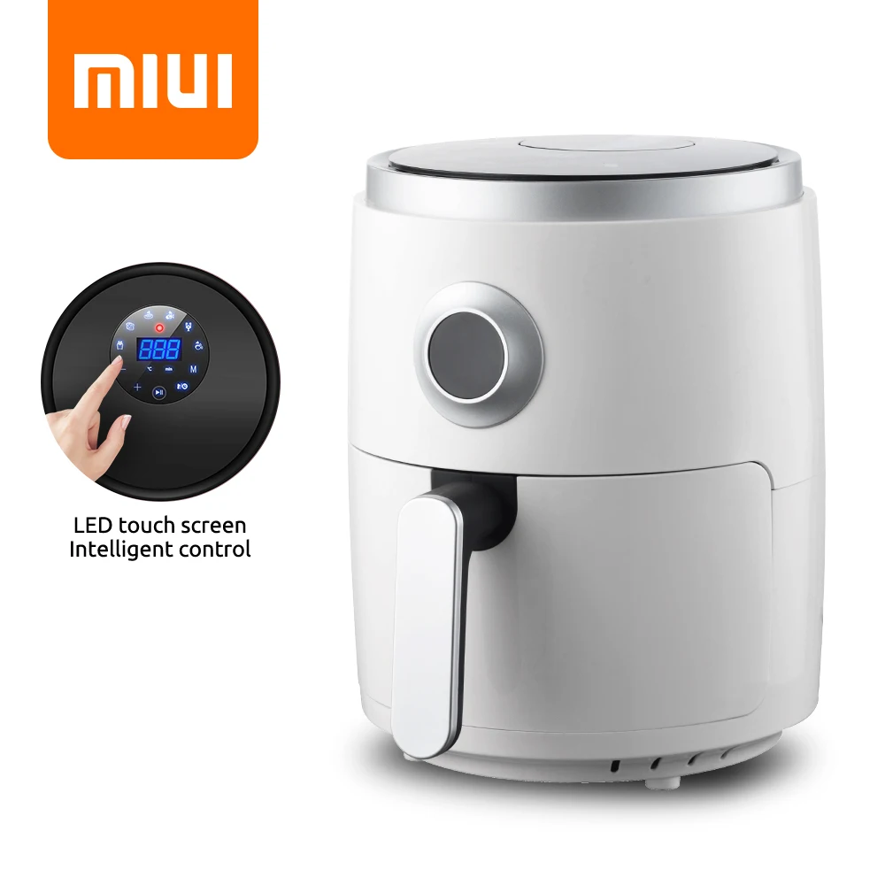 MIUI-freidora de aire sin aceite, horno eléctrico con pantalla táctil Digital, MI-CYCLONE, 360 °, tostadora de patatas fritas, EasyClean
