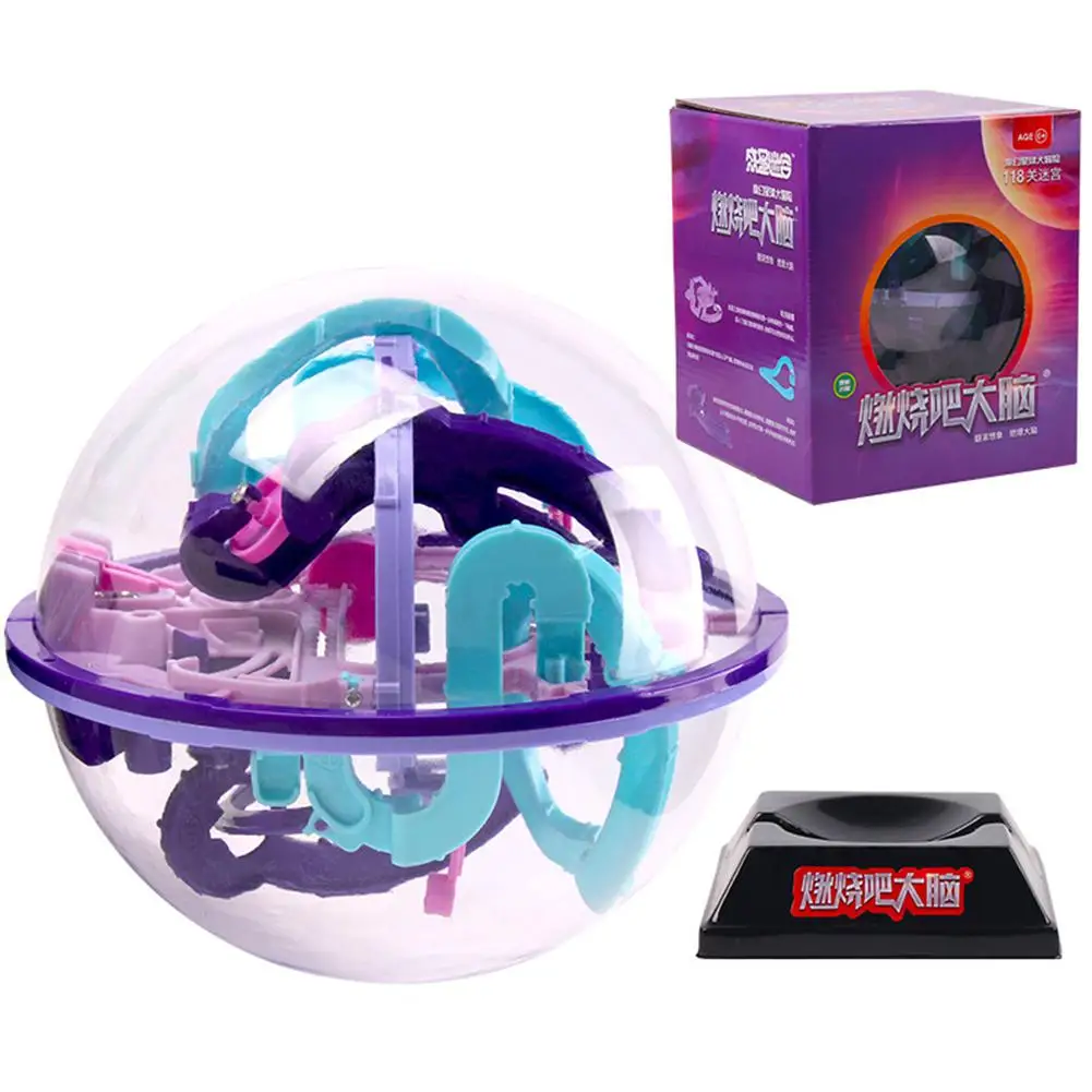 ZQ0001 3D Intellect Puzzle Ball Maze Game for Children Educational Toys Challenging Barriers Magic Game for Children Boys Girls - Цвет: ZQ0001