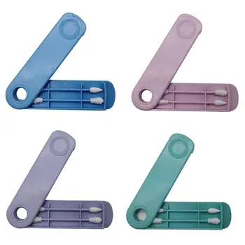 

1 Box=2Pcs Reusable Cotton Swab Double-headed Ear Cleansing Cosmetic Silicone Buds Swabs Sticks Cleaning Makeup Tools Dropship