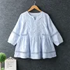 2020 New Spring Women Shirt Literary Fresh Hollow out Embroidery Pullover Cotton and linen O-Neck Blouse Women 2