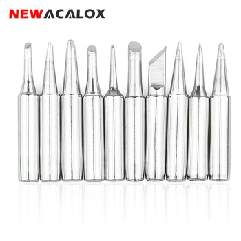 

NEWACALOX 10pcs Lead-free Solder Screwdriver Iron Tip 900M For Hakko Rework Soldering Station Tool