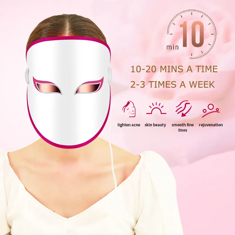 Led Facial Mask Photon Therapy Machine Skin Care Rejuvenation With 32 Lamp Tigthen Lift Whiten Beauty Tool | Красота и здоровье