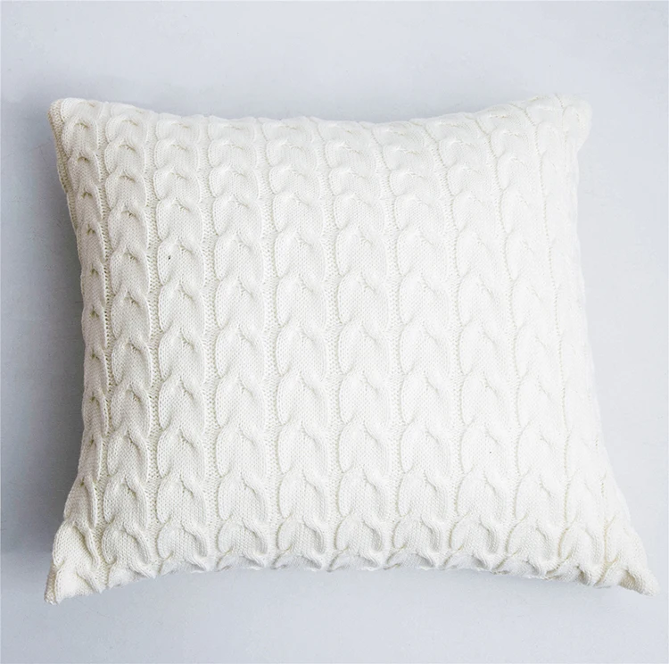 双麻花拉链靠枕套RJ90014(14)