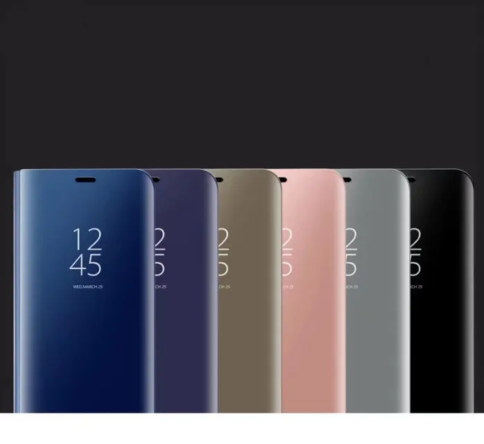 Умный зеркальный чехол для телефона для samsung Galaxy S10 S9 S8 плюс S10E Note 8, 9, 10, S6 S7 край A50 A70 A80 A90 M10 M20 J5 J7 чехол с откидной крышкой