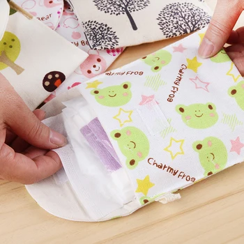 

5Pcs Portable Sanitary Towel Storage Pouch Sanitary Napkins Bag Large Physiological Period Bag for Women (Mixed Pattern)