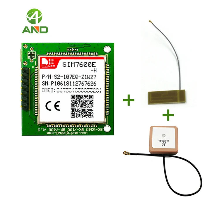 Плата модуля LTE CAT4 SIM7600E-H, 4G LTE cat 4 коммутационная плата, SIM7600E-H основная плата 1 шт - Цвет: With GPS 4G antennas