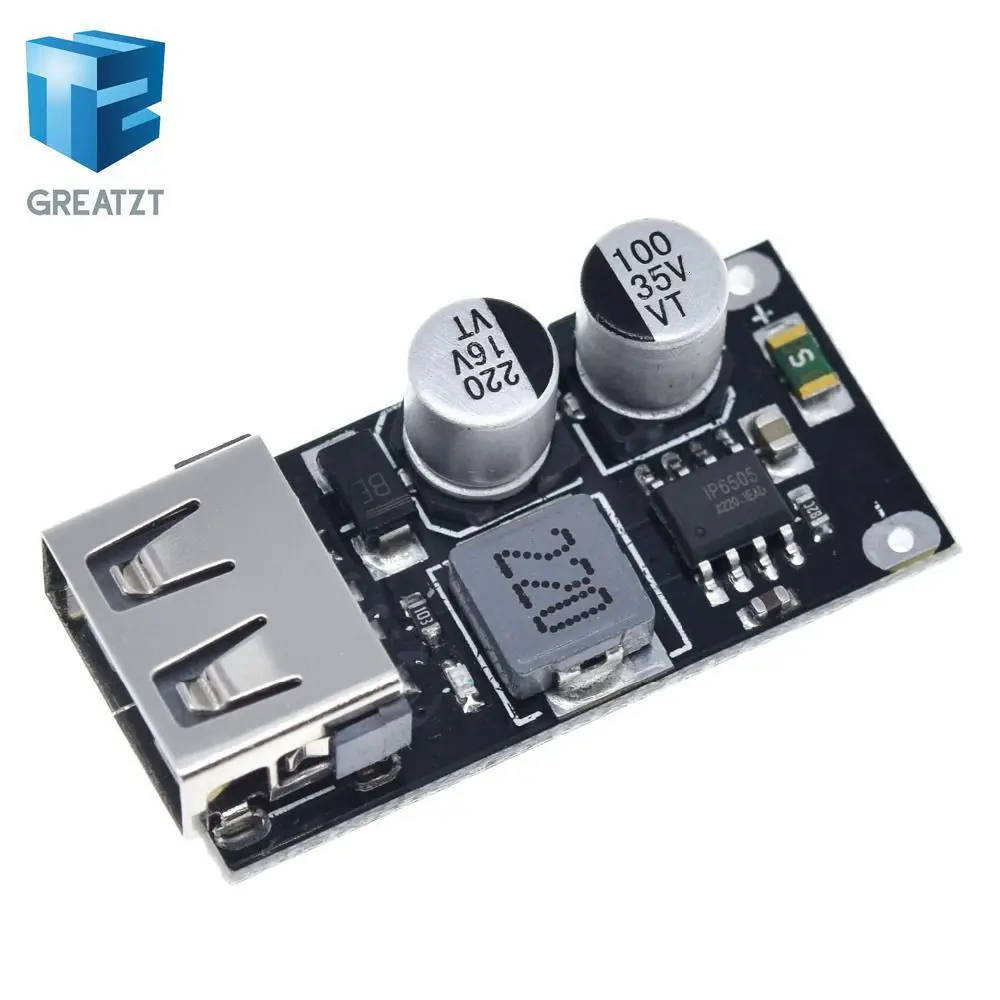 MH-KC24 QC3.0 QC2.0 USB DC-DC Buck Converter Charging Step Down Module 6-32V 9V 12V 24V to Fast Quick Charger Circuit Board 5V buck converter step down module circuit board