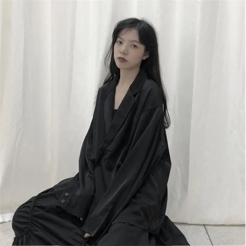 Ladies' Suit Coat Spring And Autumn Classic Dark Thin Yamamoto Style Fashion Leisure Loose Large Size Suit
