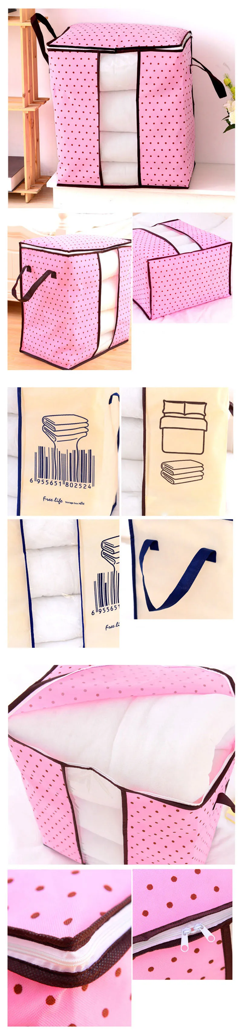 Большой Ёмкость Портативный сумка для хранения одежды органайзер для шкафа, гардероба Стёганое Одеяло сумка для хранения для Стёганое одеяло Одеяло постельные принадлежности Костюмы сумка