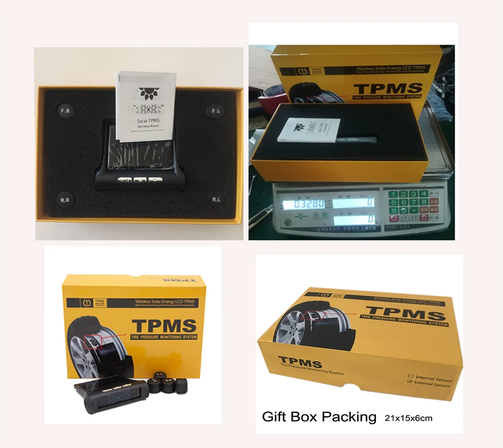 Tire Pressure Monitoring System Supply Longest Solar Power Precise Detection Monitor For Safety Driving