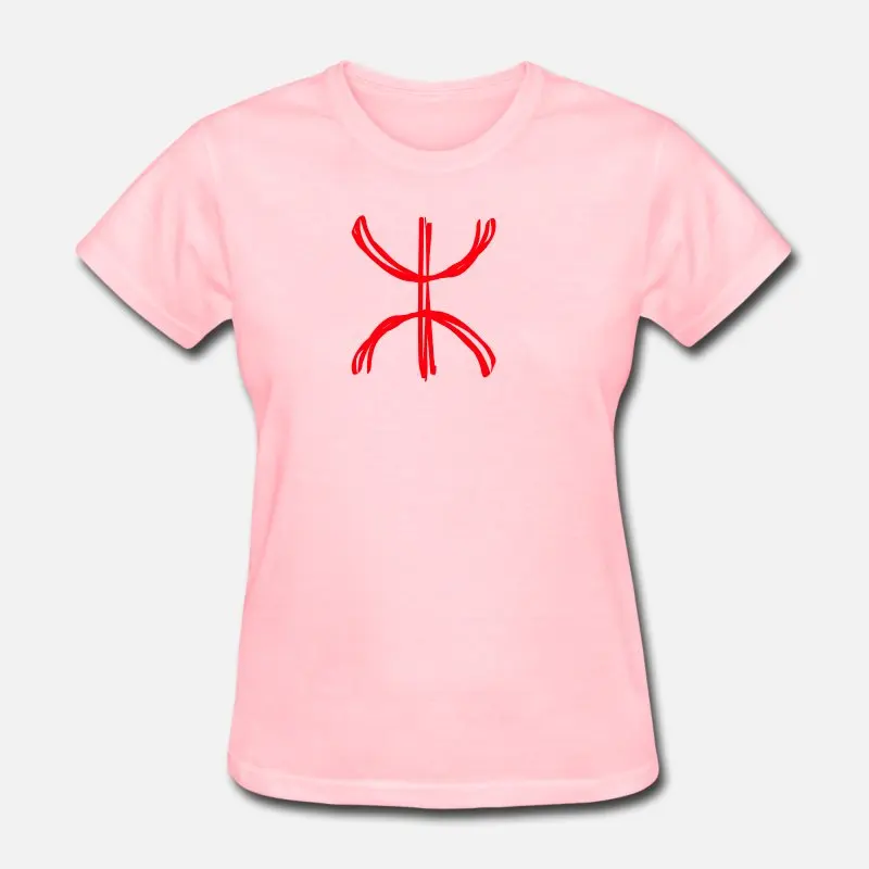 Women-Pink Мужская футболка Amazigh на заказ, хлопок, вырез лодочкой, новинка, Мужская футболка с коротким рукавом, одноцветная, высокое качество - Цвет: Women-Pink