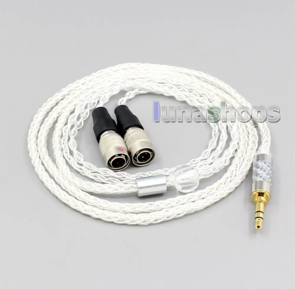 2 5mm 4 4mm XLR 8 Core Silver Plated OCC Earphone Cable For Mr Speakers Ether Alpha Dog Prime Headphone LN006559