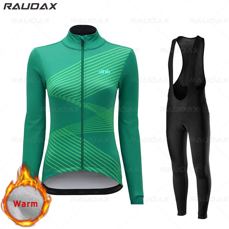 DHB 2021 Women's Winter Bicycle Cycl Clothing Long Sleeve Cycling Clothes Set Ropa Ciclismo MTB Bike Fleece Mujer Jersey _ AliExpress