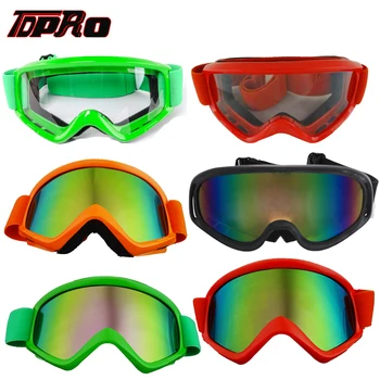 

TDPRO New Adult Motocross Goggles ATV Clear Lens Ski Helmet Anti-fog Anti-dust Googles Off-road Sport Motorcycle Goggles Glasses